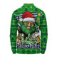 Canberra Raiders Long Sleeve Polo Shirt Merry Christmas Game Day Knit Style Team Edition