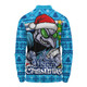 New South Wales Blues Long Sleeve Polo Shirt Merry Christmas Game Day Knit Style Team Edition