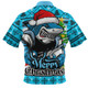 Cronulla-Sutherland Sharks Zip Polo Shirt Merry Christmas Game Day Knit Style Team Edition