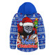 Newcastle Knights Hooded Padded Jacket Merry Christmas Game Day Knit Style Team Edition