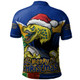 Parramatta Eels Polo Shirt Santa Scoring Touchdown On Christmas Game Day