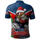 Sydney Roosters Polo Shirt Santa Scoring Touchdown On Christmas Game Day