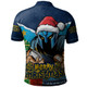 Gold Coast Titans Polo Shirt Santa Scoring Touchdown On Christmas Game Day