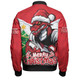 St. George Illawarra Dragons Bomber Jacket Santa Scoring Touchdown On Christmas Game Day