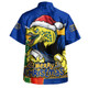 Parramatta Eels Hawaiian Shirt Santa Scoring Touchdown On Christmas Game Day