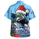New South Wales Blues Hawaiian Shirt Santa Scoring Touchdown On Christmas Game Day