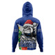 Canterbury-Bankstown Bulldogs Hoodie Santa Scoring Touchdown On Christmas Game Day
