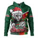 South Sydney Rabbitohs Hoodie Santa Scoring Touchdown On Christmas Game Day