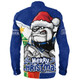 Canterbury-Bankstown Bulldogs Long Sleeve Shirt Santa Scoring Touchdown On Christmas Game Day