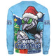New South Wales Blues Sweatshirt Santa Scoring Touchdown On Christmas Game Day
