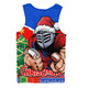 Newcastle Knights Men Singlet Santa Scoring Touchdown On Christmas Game Day