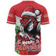 St. George Illawarra Dragons Baseball Shirt Santa Scoring Touchdown On Christmas Game Day