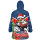 Sydney Roosters Snug Hoodie Santa Scoring Touchdown On Christmas Game Day
