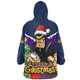 Melbourne Storm Snug Hoodie Santa Scoring Touchdown On Christmas Game Day