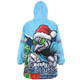 New South Wales Blues Snug Hoodie Santa Scoring Touchdown On Christmas Game Day
