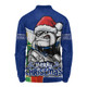 Canterbury-Bankstown Bulldogs Long Sleeve Polo Shirt Santa Scoring Touchdown On Christmas Game Day