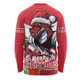 St. George Illawarra Dragons Long Sleeve T-shirt Santa Scoring Touchdown On Christmas Game Day