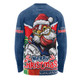 Sydney Roosters Long Sleeve T-shirt Santa Scoring Touchdown On Christmas Game Day