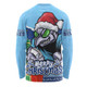 New South Wales Blues Long Sleeve T-shirt Santa Scoring Touchdown On Christmas Game Day
