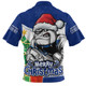 Canterbury-Bankstown Bulldogs Zip Polo Shirt Santa Scoring Touchdown On Christmas Game Day