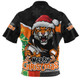 Wests Tigers Zip Polo Shirt Santa Scoring Touchdown On Christmas Game Day