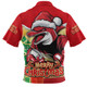 Redcliffe Dolphins Zip Polo Shirt Santa Scoring Touchdown On Christmas Game Day