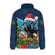 Gold Coast Titans Padded Jacket Santa Scoring Touchdown On Christmas Game Day