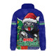 New Zealand Warriors Padded Jacket Santa Scoring Touchdown On Christmas Game Day