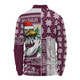 Manly Warringah Sea Eagles Long Sleeve Polo Shirt Christmas Magic Knit Style Winter Glow