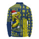 Parramatta Eels Long Sleeve Polo Shirt Christmas Magic Knit Style Winter Glow