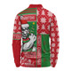 South Sydney Rabbitohs Long Sleeve Polo Shirt Christmas Magic Knit Style Winter Glow