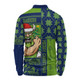 Canberra Raiders Long Sleeve Polo Shirt Christmas Magic Knit Style Winter Glow