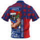 Newcastle Knights Zip Polo Shirt Christmas Magic Knit Style Winter Glow