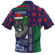 New Zealand Warriors Zip Polo Shirt Christmas Magic Knit Style Winter Glow