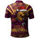 Brisbane Broncos Polo Shirt Merry Christmas Festive Spirit Edition