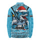 Cronulla-Sutherland Sharks Long Sleeve Polo Shirt Merry Christmas Festive Spirit Edition