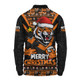 Wests Tigers Long Sleeve Polo Shirt Merry Christmas Festive Spirit Edition