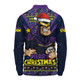 Melbourne Storm Long Sleeve Polo Shirt Merry Christmas Festive Spirit Edition