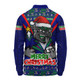 New Zealand Warriors Long Sleeve Polo Shirt Merry Christmas Festive Spirit Edition