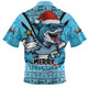Cronulla-Sutherland Sharks Zip Polo Shirt Merry Christmas Festive Spirit Edition
