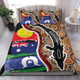 Australia Bedding Set - Australian Aboriginal Crocodile With NAIDOC Flags