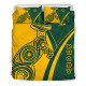 Australia National Rugby Team Bedding Set - Custom Australian Kangaroo & Aboriginal Inspired Patterns Dot Art Painting Bedding Set