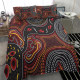 Australia Aboriginal Bedding Set - Aboriginal Dot Art Painting And Kangaroo