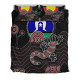 Australia Aboriginal Bedding Set - Gecko with Torres Strait Islanders Flag
