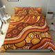 Australia Aboriginal Bedding Set - Landscape and The Sun Dot Painting Art