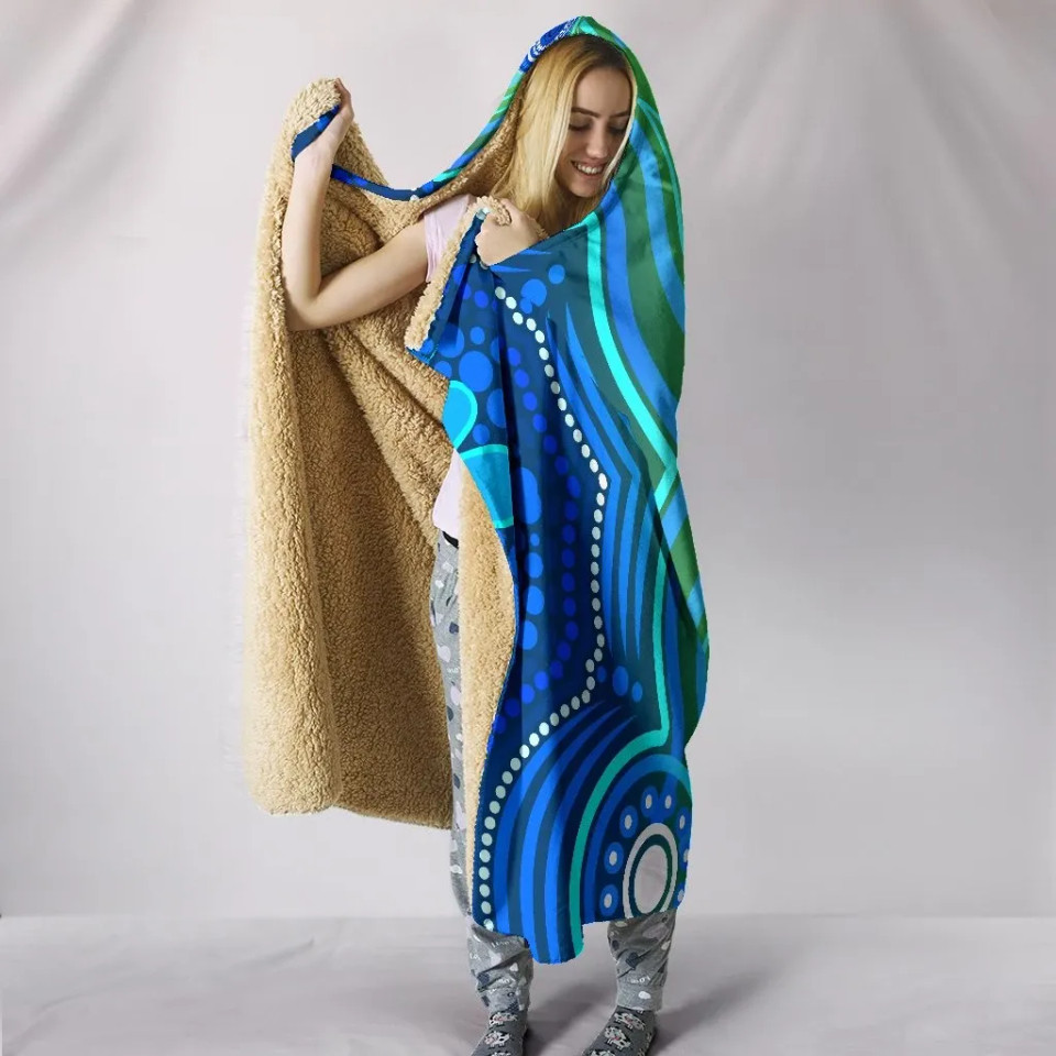 Indigenous Paisley Dark Orchid Hooded Blanket main image 0