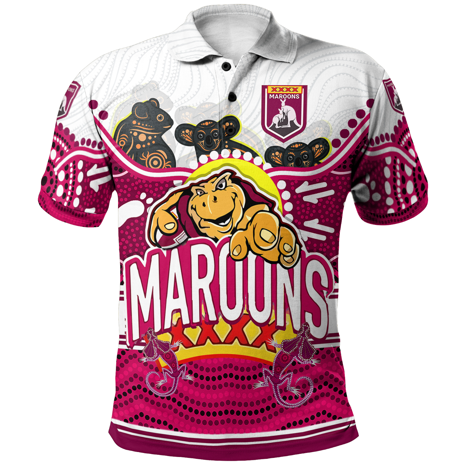 Australia Maroons Cane Toad Custom Polo Shirt - Queenslanders Go The ...