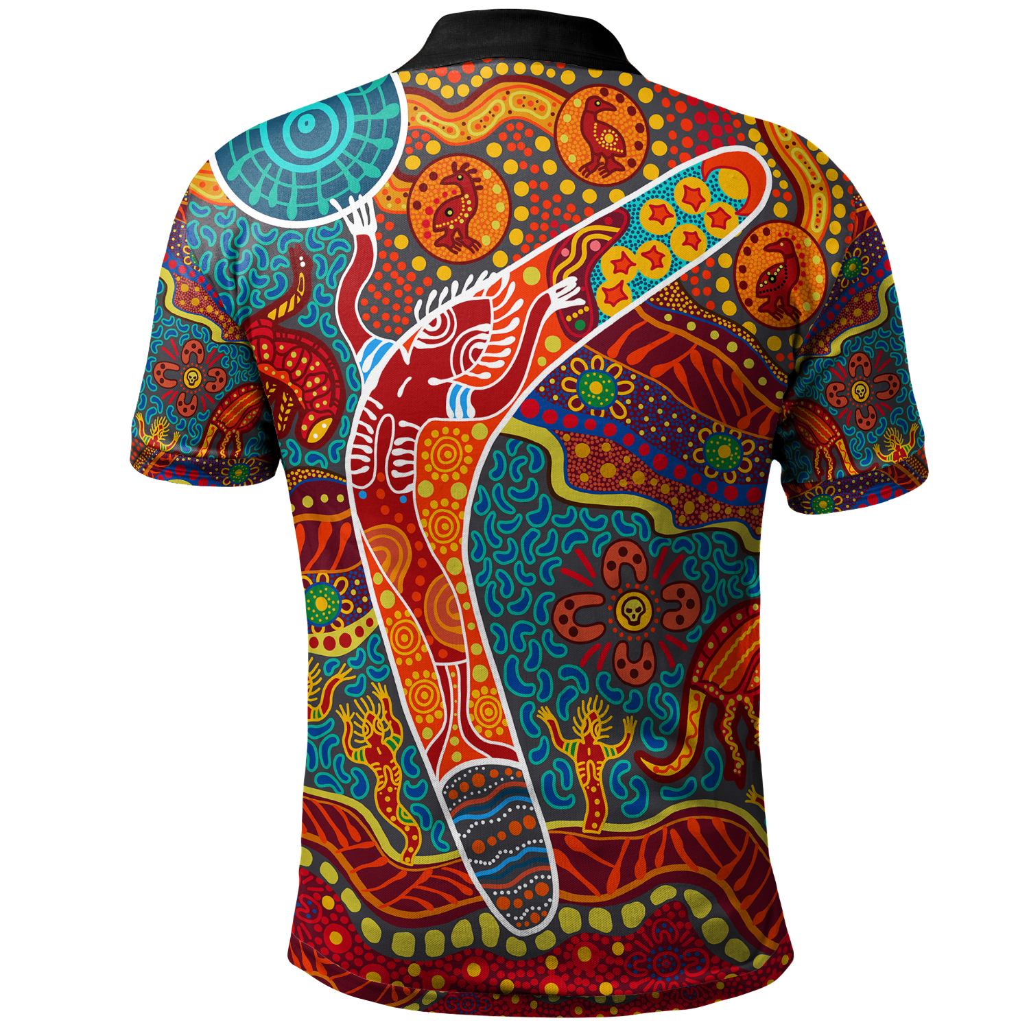 [Port Augusta] Australia Aboriginal Polo Shirt - Boomerang With Dot ...