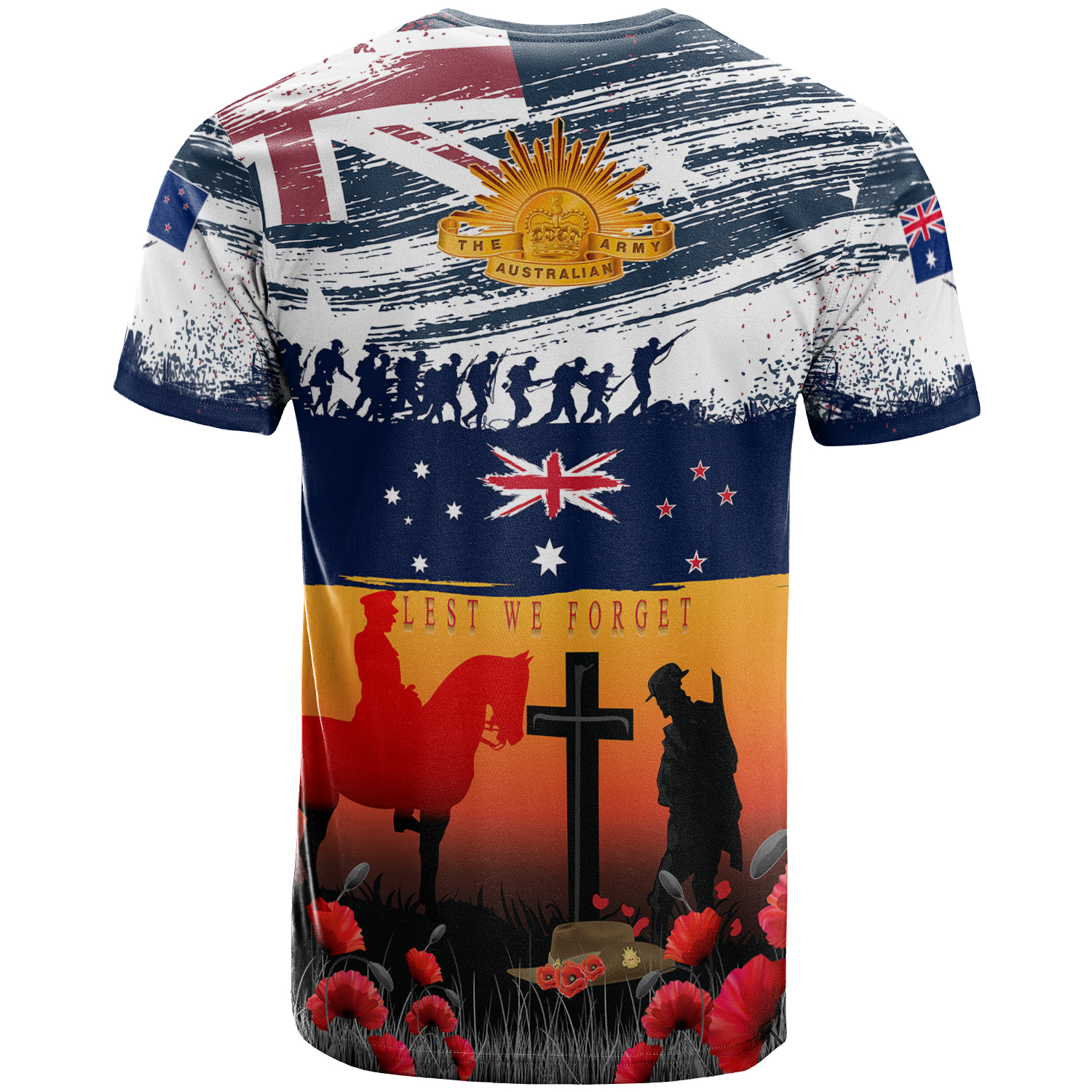 Australian and New Zealand Army Corps Anzac Day T-shirt - For The ...