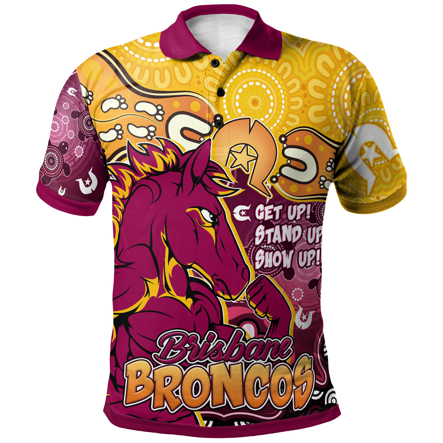 Custom Personalised) Brisbane Broncos Polo Shirt ANZAC Day